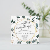 Knabbelen & Nightcaps 🌙🥂 Verlovingsfeest Kaart (Staand voorkant)