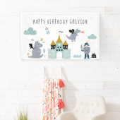 Knachten en Dragons | Fairytale Birthday Welcome Spandoek (Insitu)