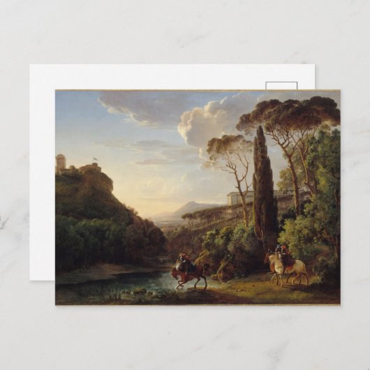 Knachten in het Italiaanse landschap Ephemera kun Briefkaart (Voorkant / Achterkant)