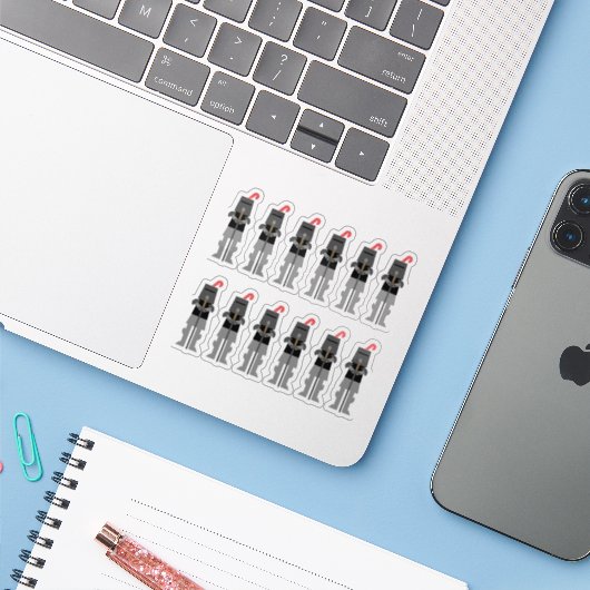 Knachten Sticker (Laptop met iPhone)