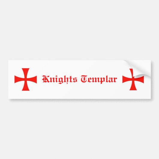 Knachten Templar Bumpersticker (Voorkant)