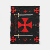 Knachten templar Fleece Blanket Deken (Voorkant)