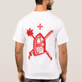 Knachten Templar Helm, Mace en Sword Shirt (Achterkant)