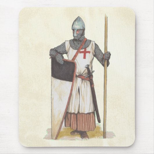 Knachten Templar Medieval Warrior Muismat (Voorkant)