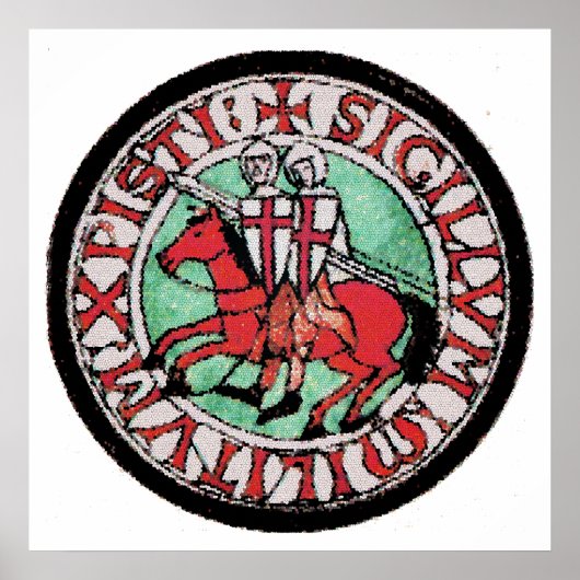 Knachten Templar Seal Poster (Voorkant)