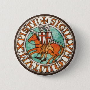 Knachten Templar Seal Ronde Button 5,7 Cm
