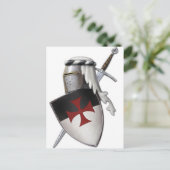 Knachten Templar shield Briefkaart (Staand voorkant)