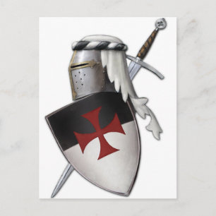Knachten Templar shield Briefkaart