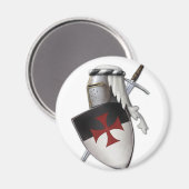 Knachten Templar shield Magneet (Voorkant / Achterkant)
