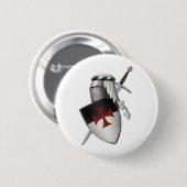 Knachten Templar shield Ronde Button 5,7 Cm (Voorkant /achterkant)