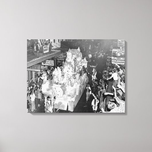 Knachten van Babylon New Orleans Mardigras 1955 Canvas Afdruk (Voorkant)