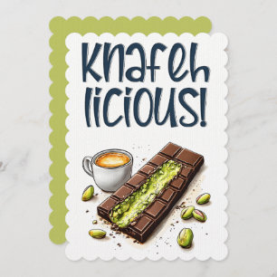 Knafehlicious Chocolate Kunafa Pistachio Koffie Kaart