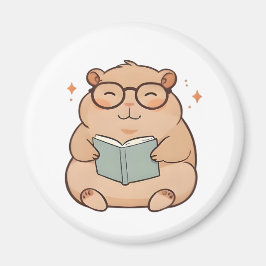 Knagende capybara met bril Kawaii-ontwerp Magneet