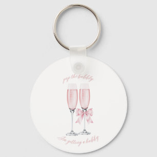 Knal de bubbels Ik krijg een ventje Roze ontwerp Sleutelhanger