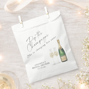 Knal de champagne Bruidsdouche Bedankzakje