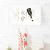 Knal de champagne open ik verander mijn achternaam spandoek (Insitu)