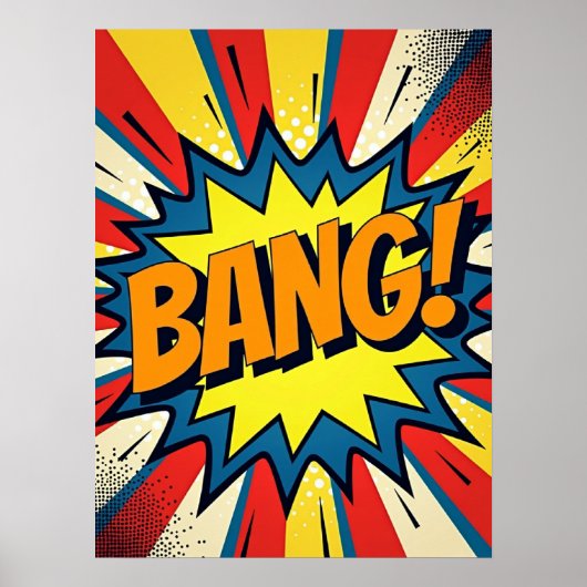 KNAL! Modern Pop Art Comic Style Poster (Voorkant)