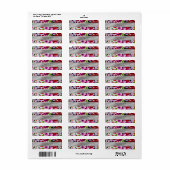 Knal van felle kleuren waterverf bloemen etiket (Full Sheet)