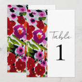 Knal van vette kleur Inktachtige waterverf bloemen Kaart (Voorkant / Achterkant)