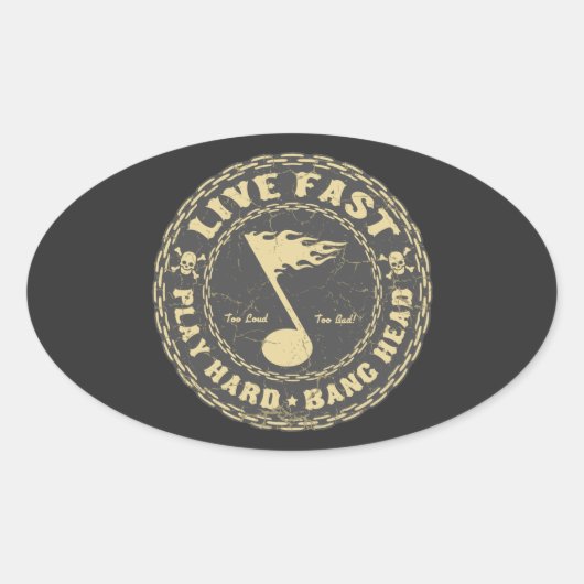 knalkop ovale sticker (Voorkant)