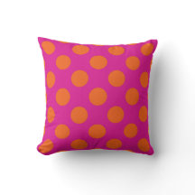 Knallende roze en oranje polkadots