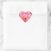 Knalroze hart sticker (Tas)