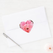 Knalroze hart sticker (Envelop)