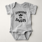 Knap als papa snor jongen romper (Voorkant)