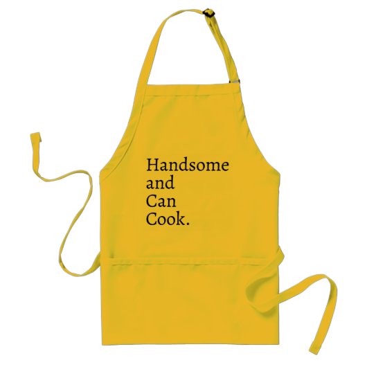 Knap en Can Cook Funny Standaard Schort (Voorkant)