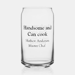 Knap en kan koken en naam toevoegen master chef da blikvorm glas