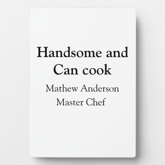 Knap en kan koken en naam toevoegen master chef da fotoplaat (voorkant)