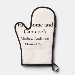 Knap en kan koken en naam toevoegen master chef da ovenwant