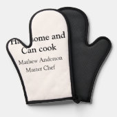 Knap en kan koken en naam toevoegen master chef da ovenwant (Voorkant / Achterkant)