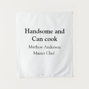 Knap en kan koken en naam toevoegen master chef da wandkleed