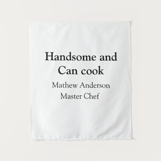 Knap en kan koken en naam toevoegen master chef da wandkleed (Voorkant)