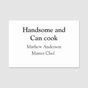 Knap en kan koken voeg naam masterchef datum toe naamplaatje