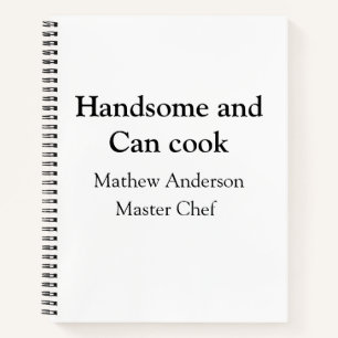 Knap en kan koken voeg naam masterchef datum toe notitieboek