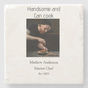 Knap en kan koken voeg naam masterchef datum toe stenen onderzetter