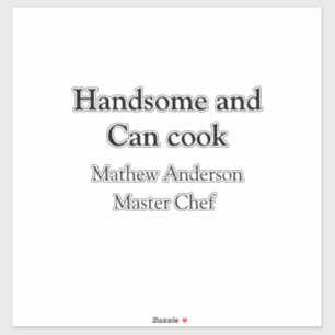 Knap en kan koken voeg naam masterchef datum toe sticker
