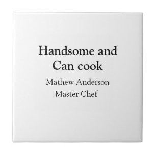 Knap en kan koken voeg naam masterchef datum toe tegeltje
