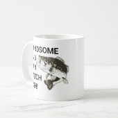 Knap en kan vissen vangen Largemouth Bass Koffiemok (Voorkant links)