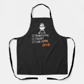 Knap, grappig en kan  Schort koken (Voorkant)