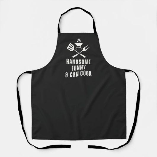 Knap grappig en kan vet grappig koken schort (Voorkant)