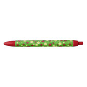 knap ladybug- en daisy-bloempatroon groen zwarte inkt pen (Voorkant)