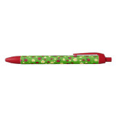 knap ladybug- en daisy-bloempatroon groen zwarte inkt pen (Bovenkant)