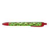 knap ladybug- en daisy-bloempatroon groen zwarte inkt pen (Bodem)
