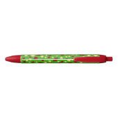 knap ladybug- en daisy-bloempatroon groen zwarte inkt pen (Achterkant)