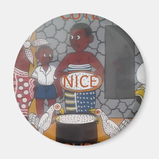 Knap mooi huisje in Afrika Magneet (Voorkant)