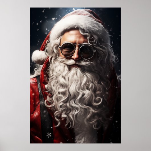 Knap Santa Portret Poster (Voorkant)