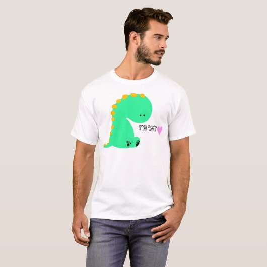 Knap shirt van RAWR-dinosaurus (Voorkant volledig)